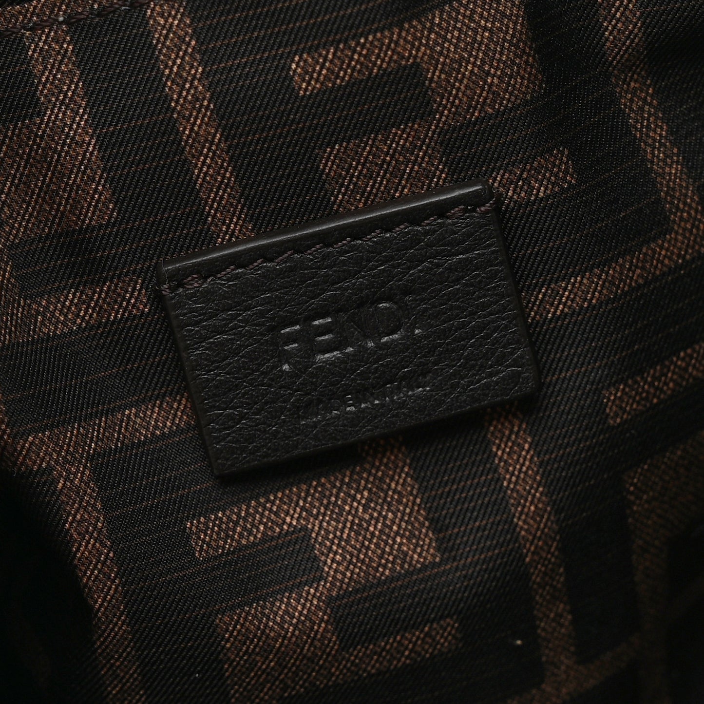 Fabric Jacquard FF 1974 Medium Trapezoid Beauty Pouch Tobacco Moro Black
