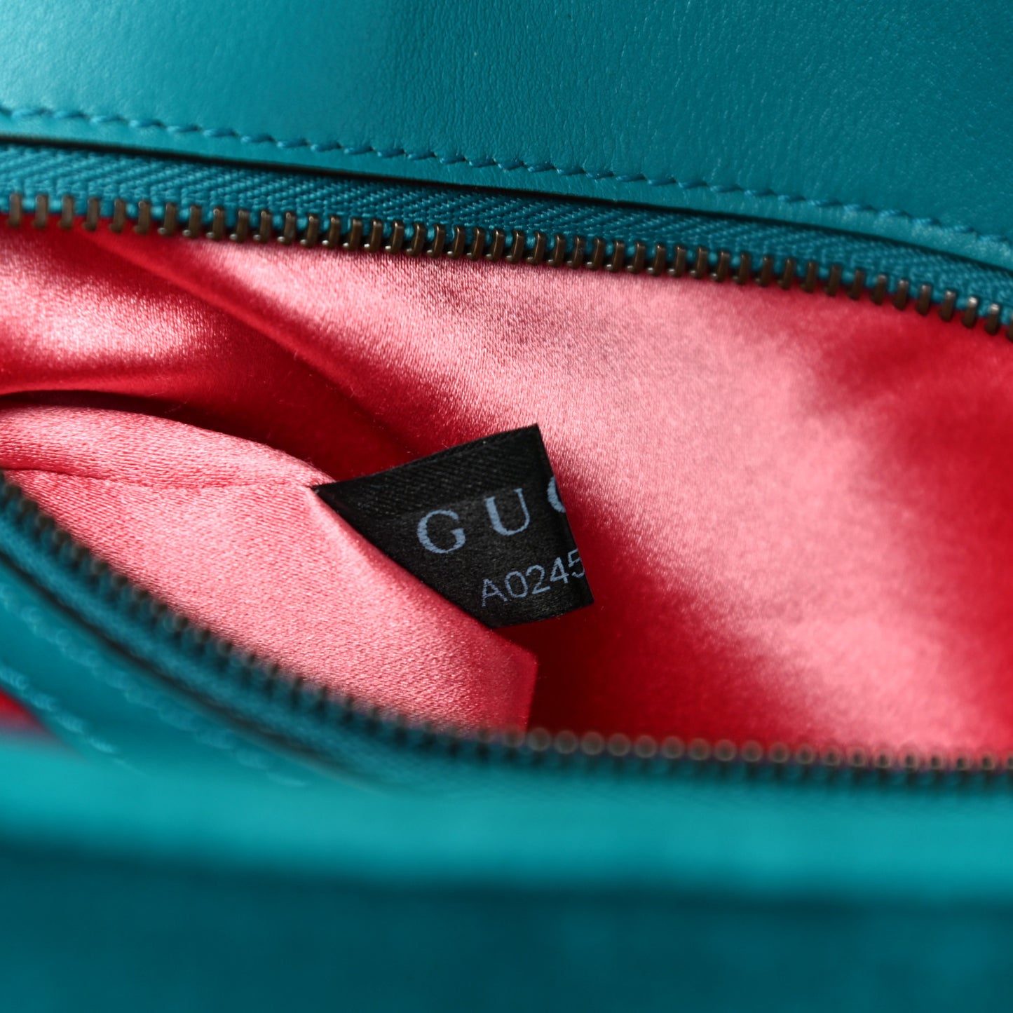 Velvet Matelasse Small GG Marmont Shoulder Bag Pavone Cyan