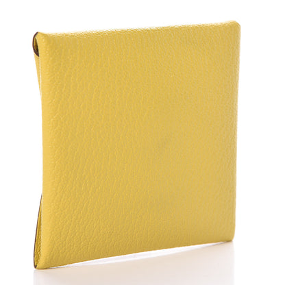 Hermes Chevre Mysore Bastia Coin Purse Jaune de Naples 3 of 7