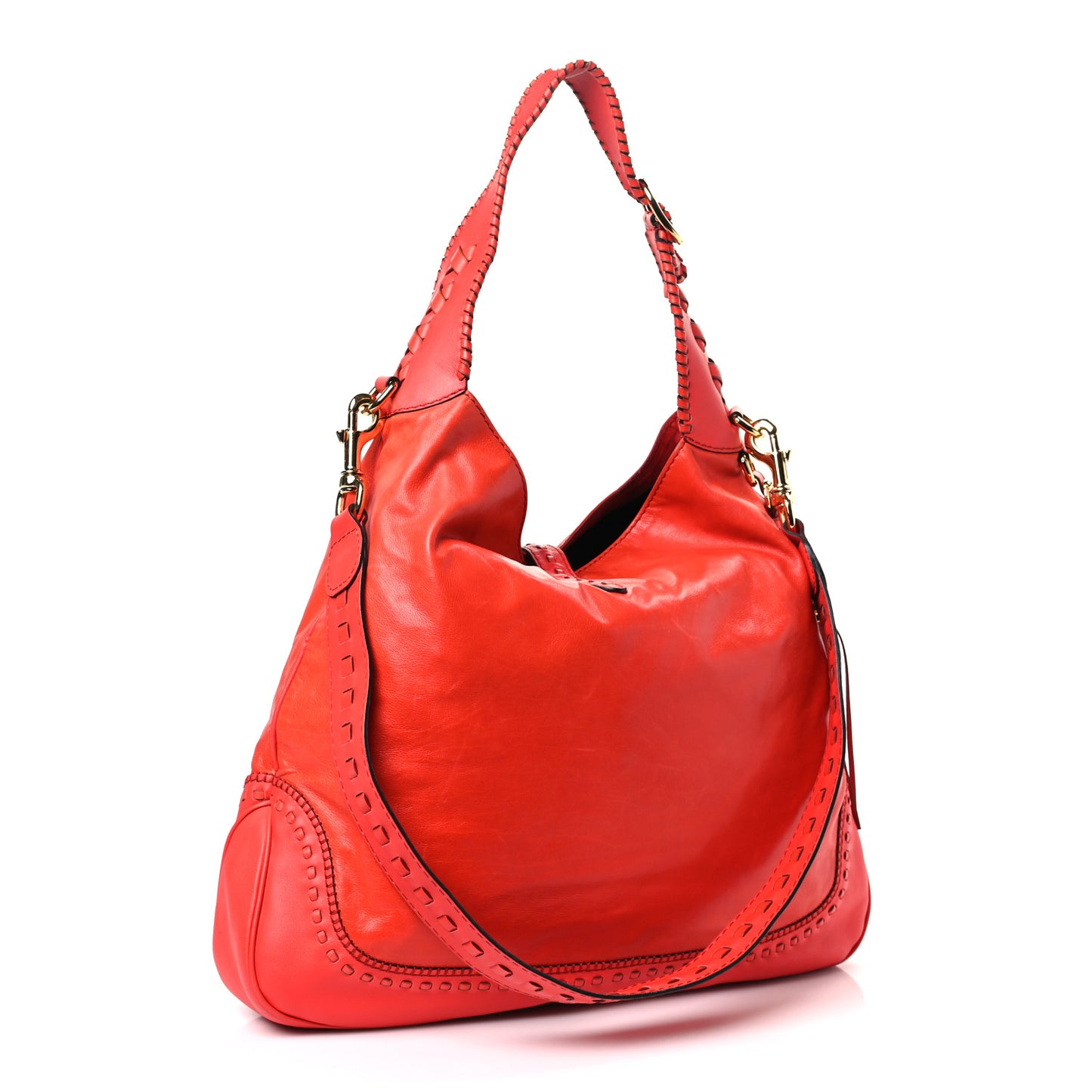Calfskin Large New Jackie Hobo Red