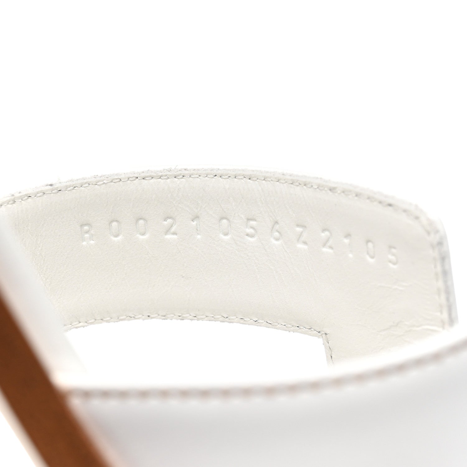Hermes Box Calfskin Oran Sandals 38.5 White 8 of 8