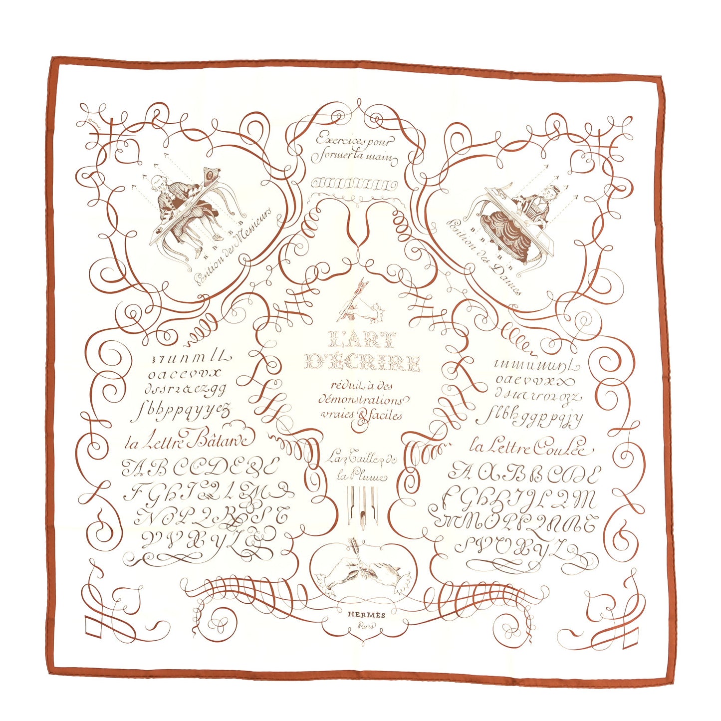 Silk L'Art D'Ecrire Scarf 90
