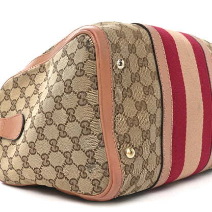 Gucci Monogram Vintage Web Medium Boston Pink 9 of 11