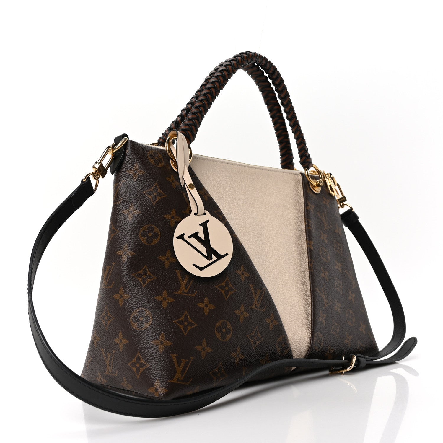 Louis Vuitton Monogram Braided V Tote MM Creme 3 of 9
