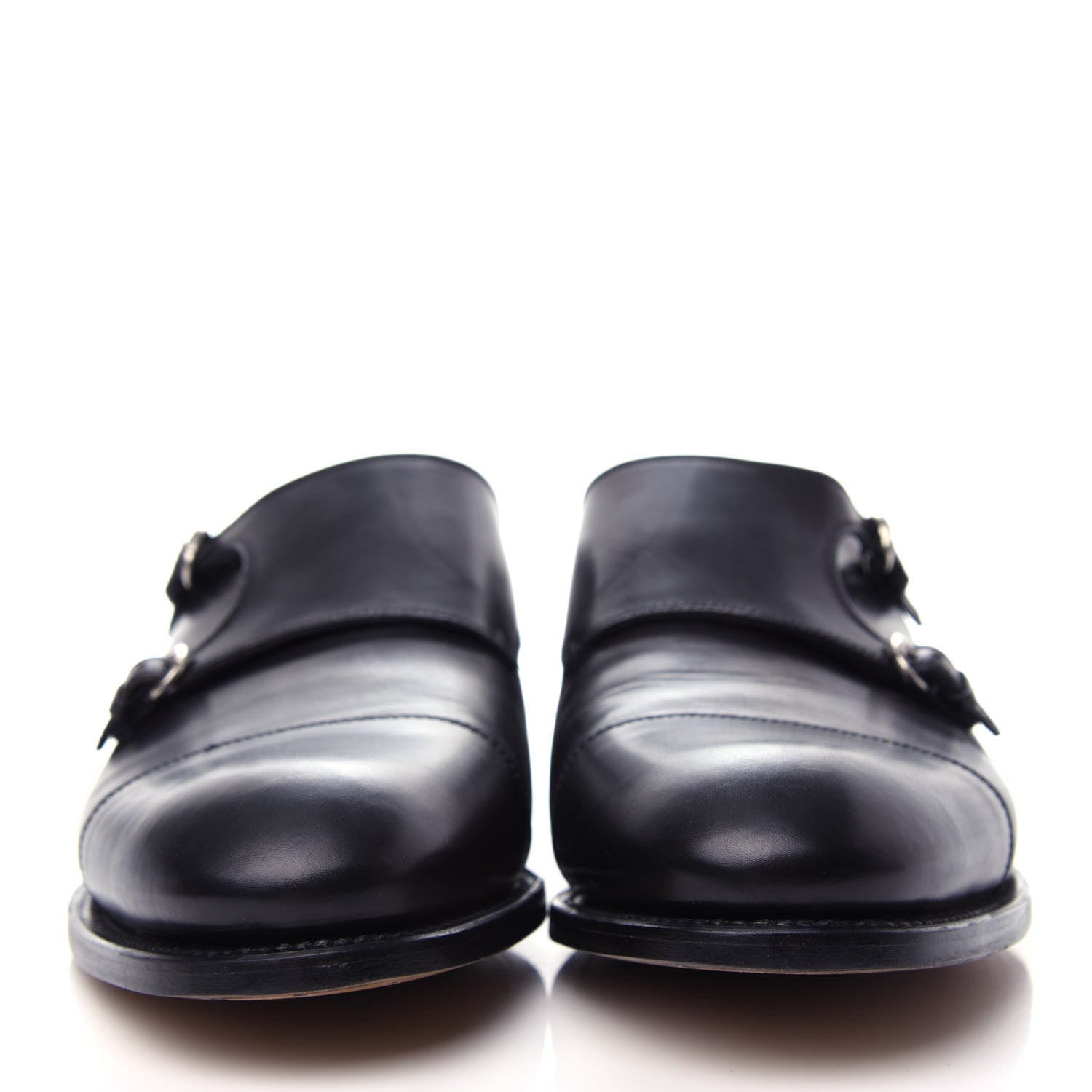 Gucci Calfskin Mens Buckle Loafer 9 Black 2 of 12