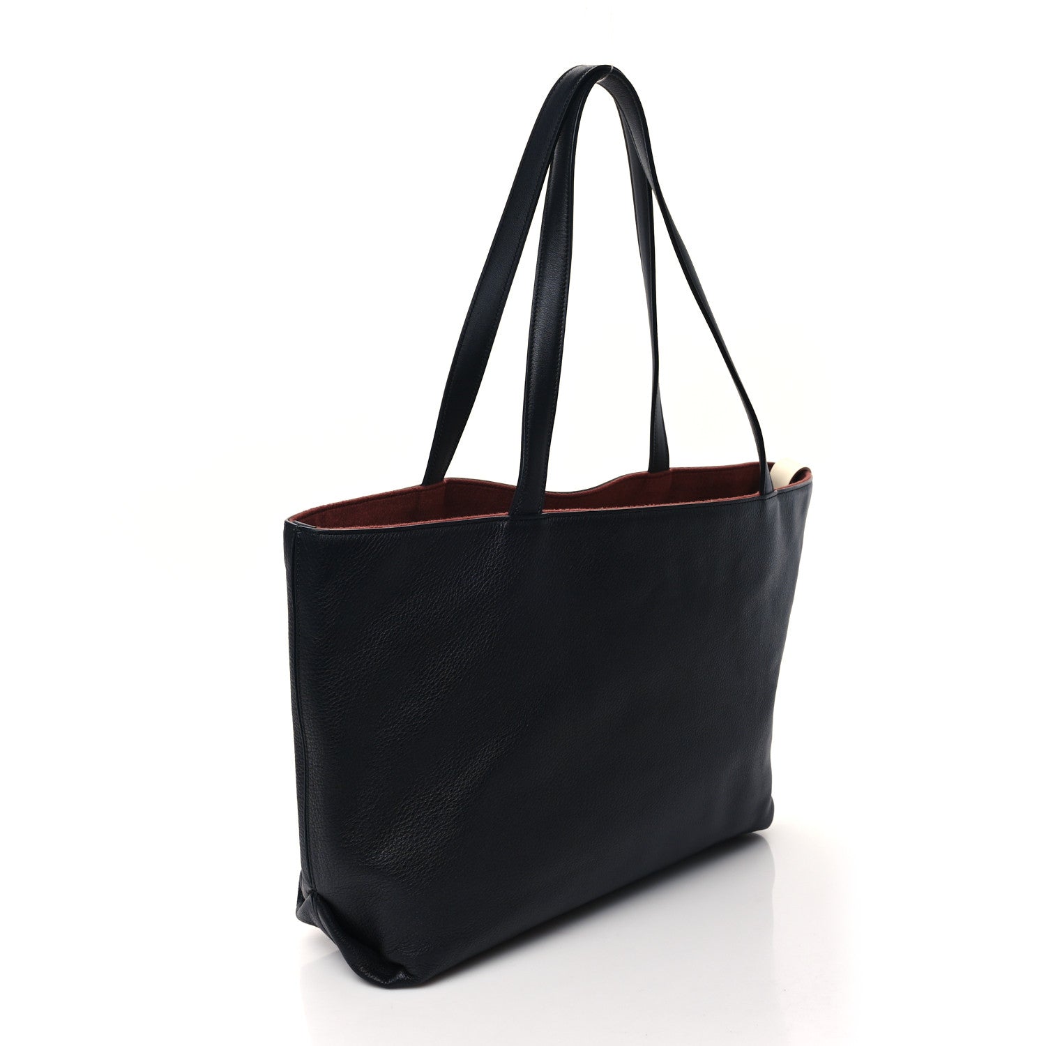 Loro Piana Butter Calfskin Cashmere Neo Inside Out Tote Black 4 of 16