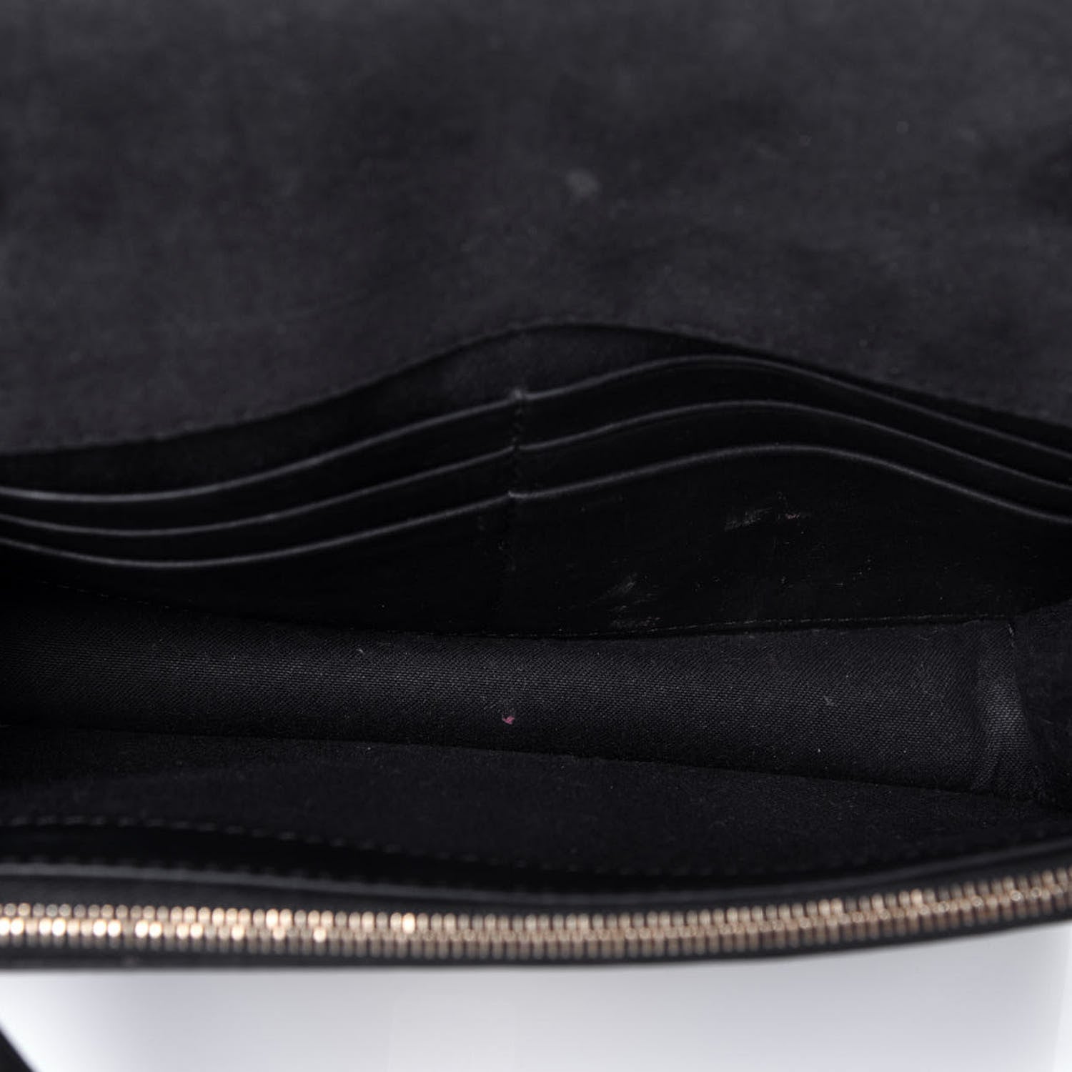Fendi Vitello Flamingo Tube Wallet on Chain Black 5 of 11