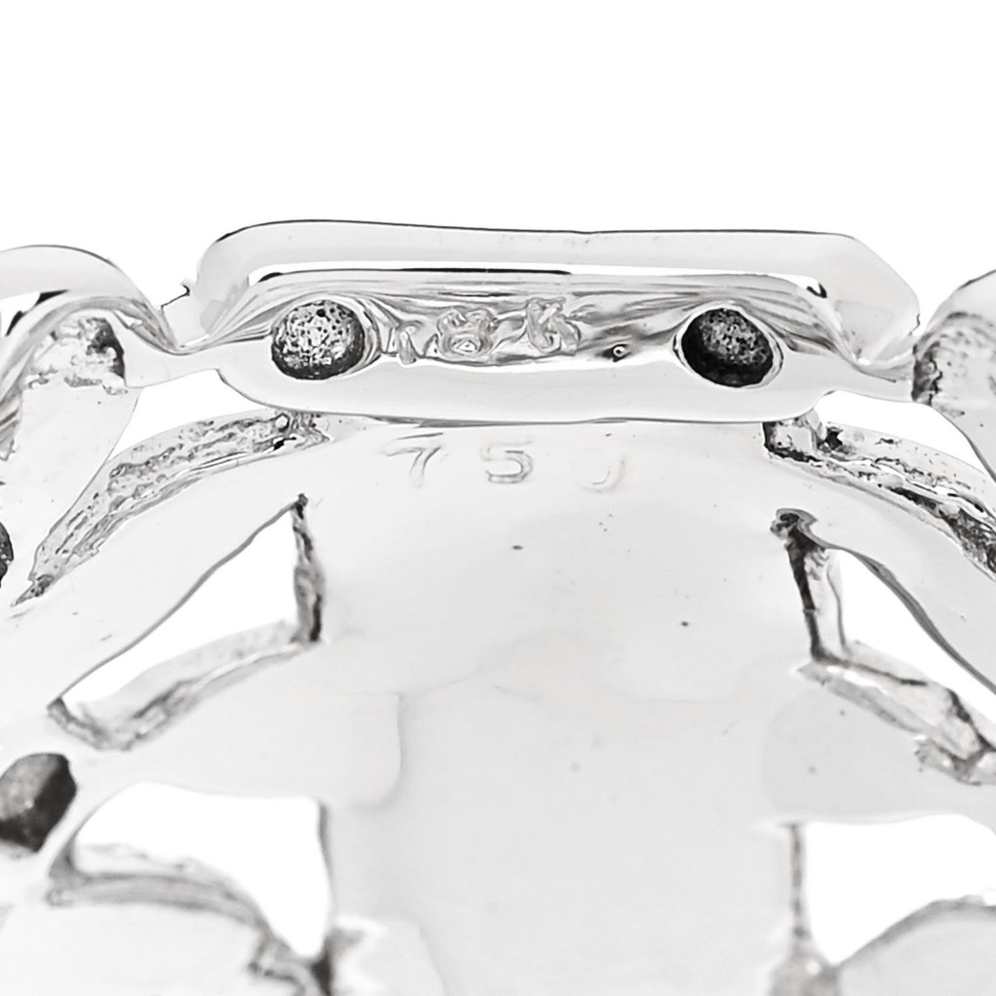 18K White Gold Diamond 1.23ctw Floral Ring  54 7