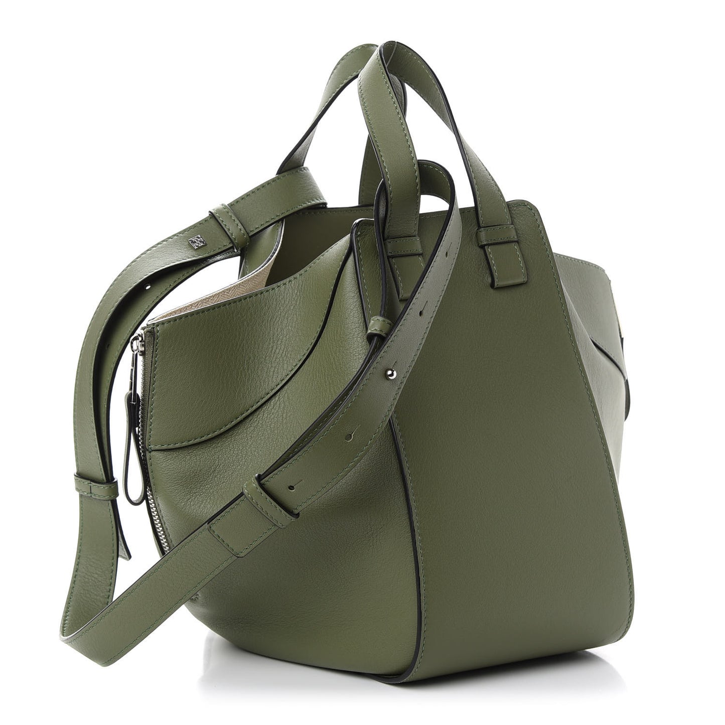 Calfskin Small Hammock Shoulder Bag Avocado