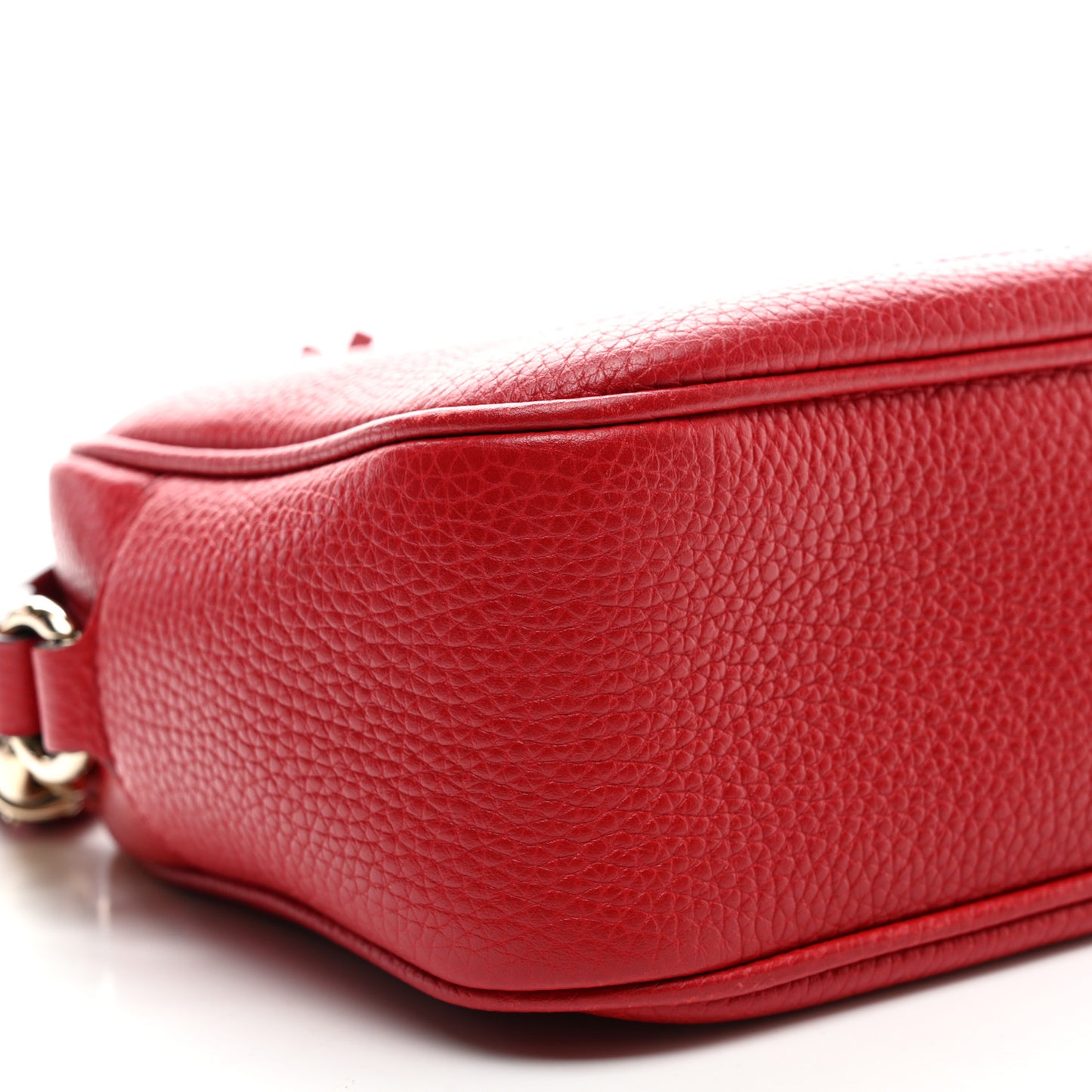 Pebbled Calfskin Small Soho Disco Bag Tabasco Red
