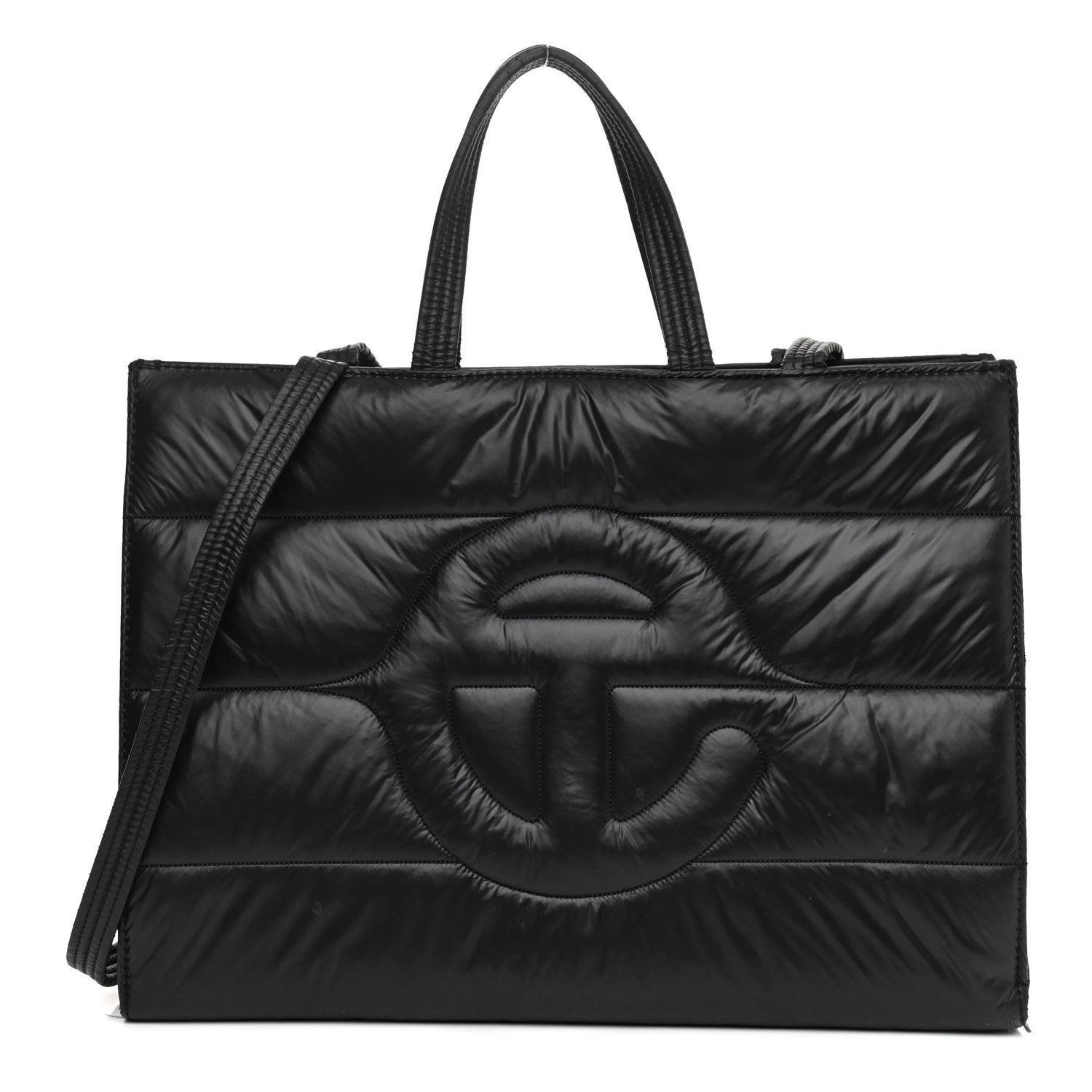 Telfar Nylon Medium Puff Shopping Bag Black 2 of 30