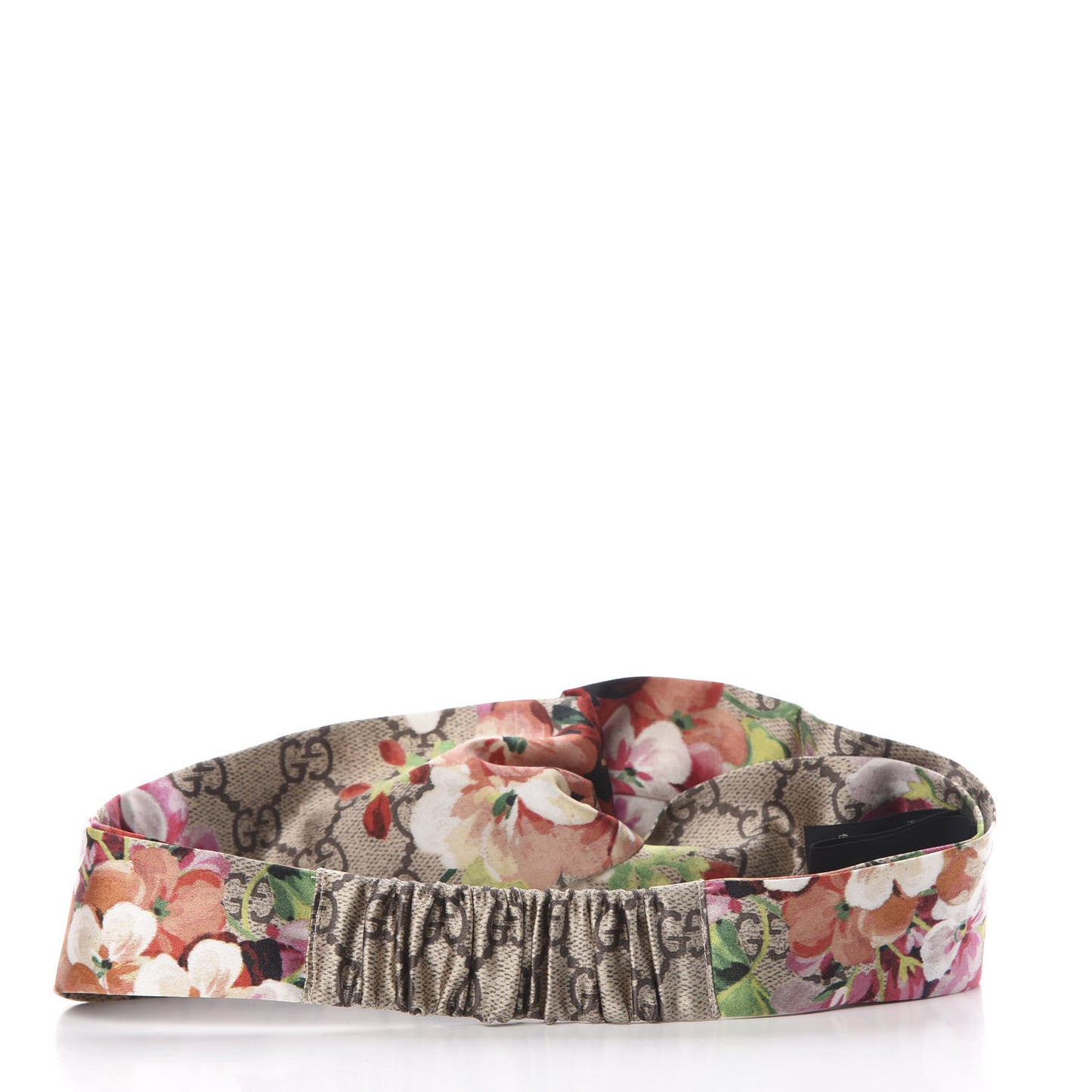 Silk Monogram Blooms Print Headband Antique Rose