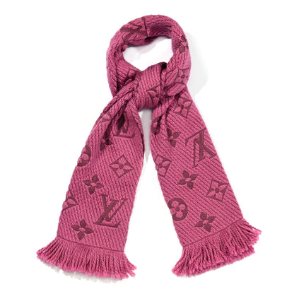 Louis Vuitton Wool Silk Logomania Scarf Pink 1 of 4