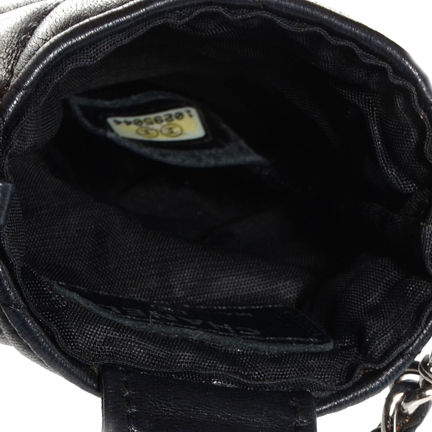 Lambskin Quilted Chain Phone Case Black