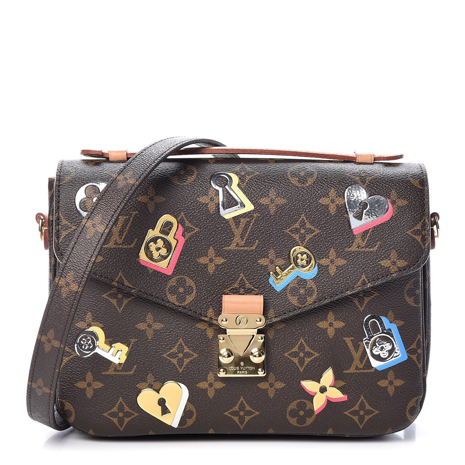 Louis Vuitton Monogram Love Lock Pochette Metis 1 of 9