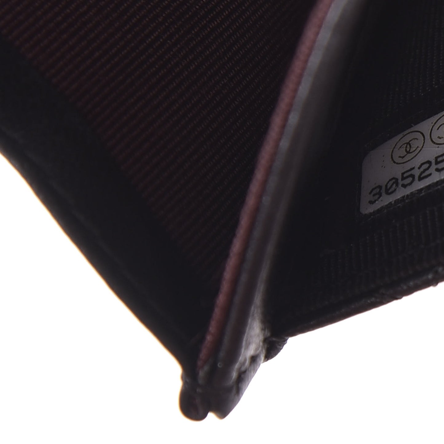 Lambskin Quilted Flap Card Holder Black