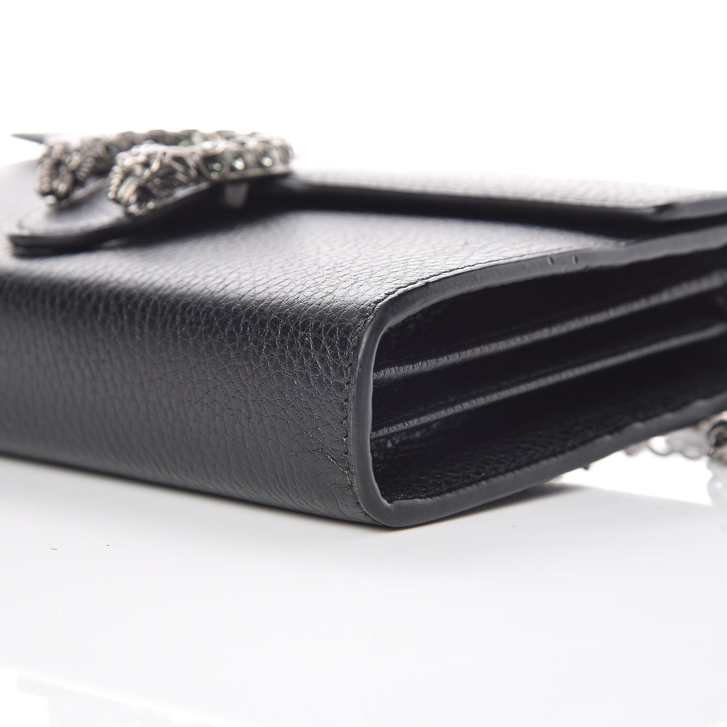 Calfskin Mini Dionysus Chain Wallet Black