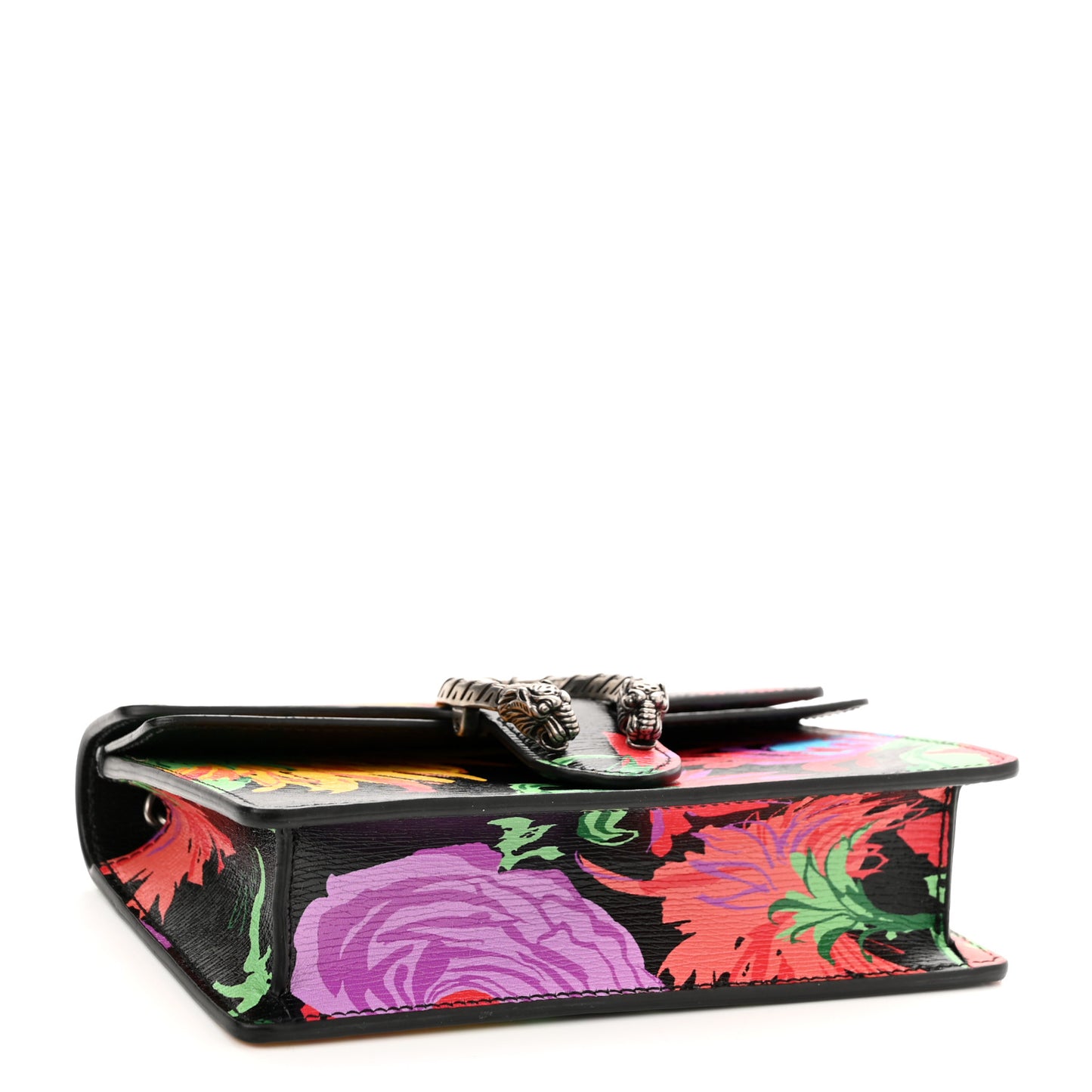 X KEN SCOTT New Shangai Calfskin Jenny Floral Print Super Mini Dionysus Shoulder Bag Black Pink
