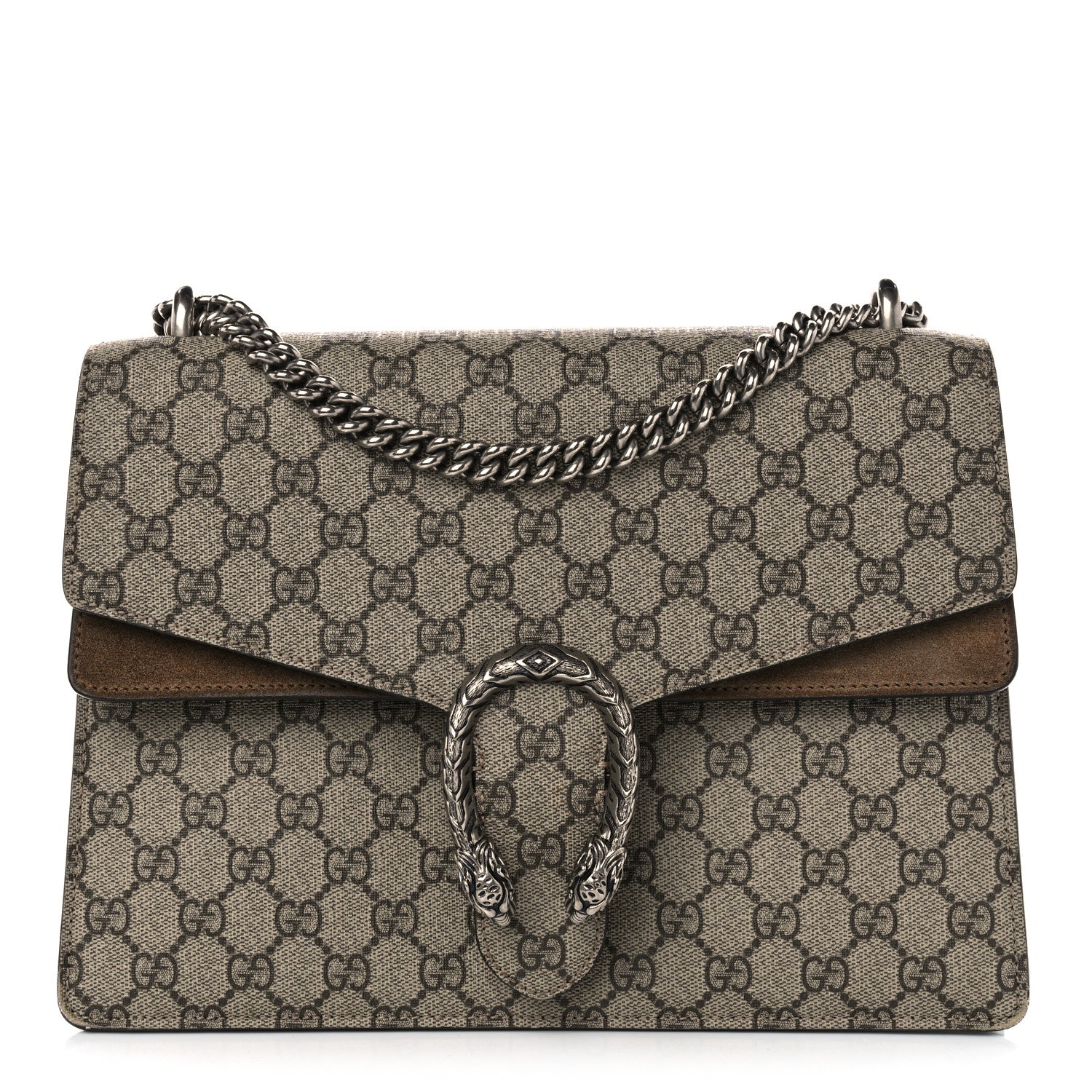 Gucci GG Supreme Monogram Medium Dionysus Shoulder Bag Taupe 1 of 15