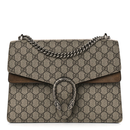 Gucci GG Supreme Monogram Medium Dionysus Shoulder Bag Taupe 1 of 15