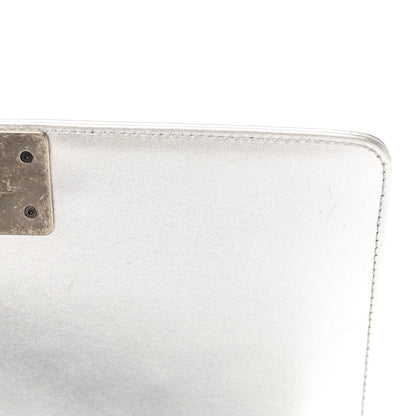 Chanel Metallic Lambskin Embellished Medium Boy Flap Silver 11 of 14