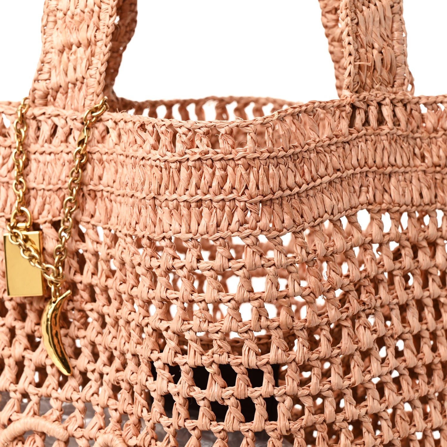 Chloe Raffia Summer Banana Tote Summery Beige 9 of 11
