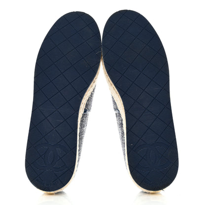 Chanel Fabric Patent Calfskin CC Espadrilles 39 Blue 5 of 8