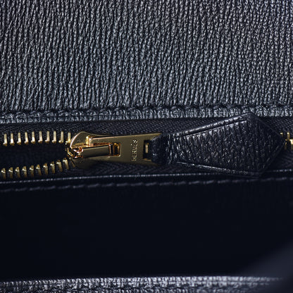 Hermes Shiny Porosus Crocodile Birkin 25 Black 8 of 35