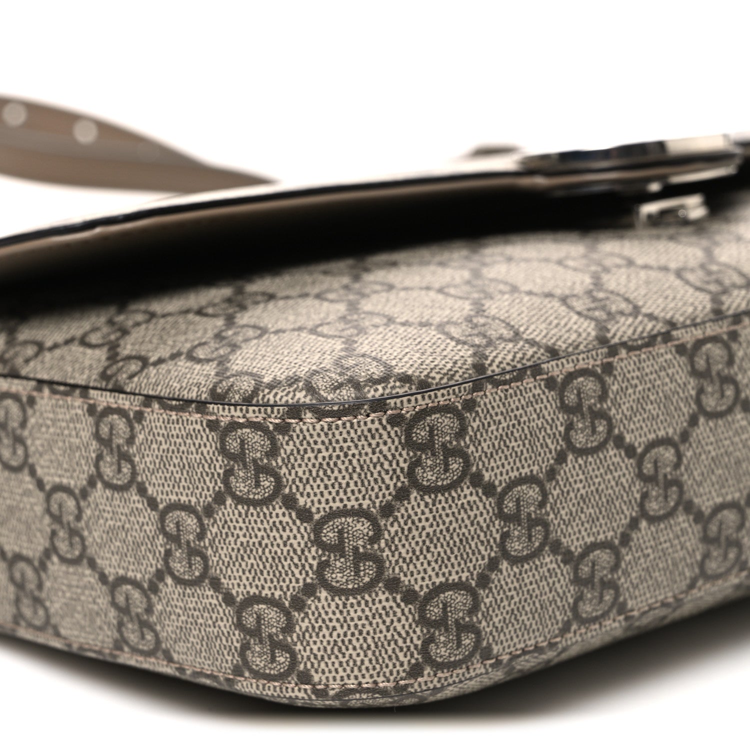 Gucci GG Supreme Monogram Petite GG Top Handle Shoulder Bag Beige Ebony 9 of 10