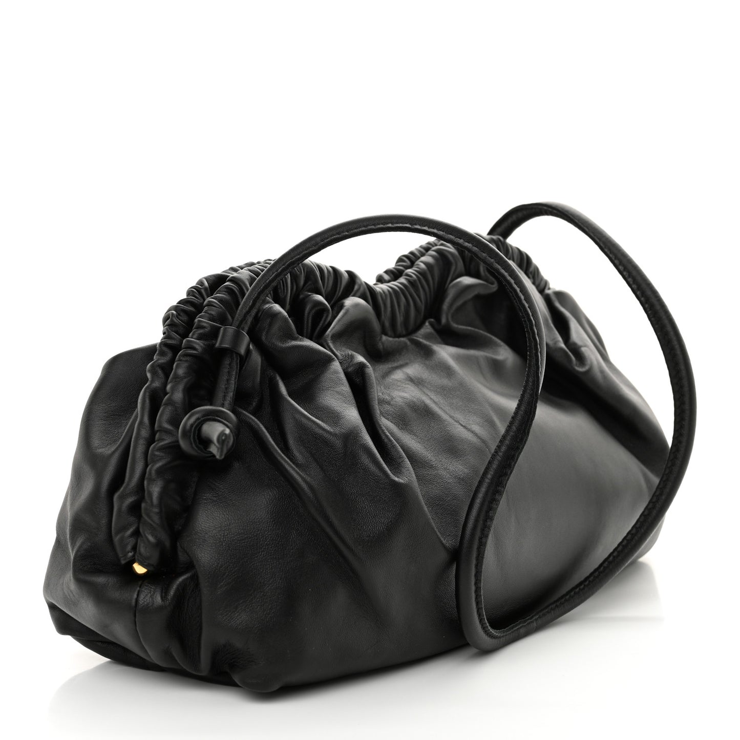 Lambskin Cloud Clutch Black Flamma