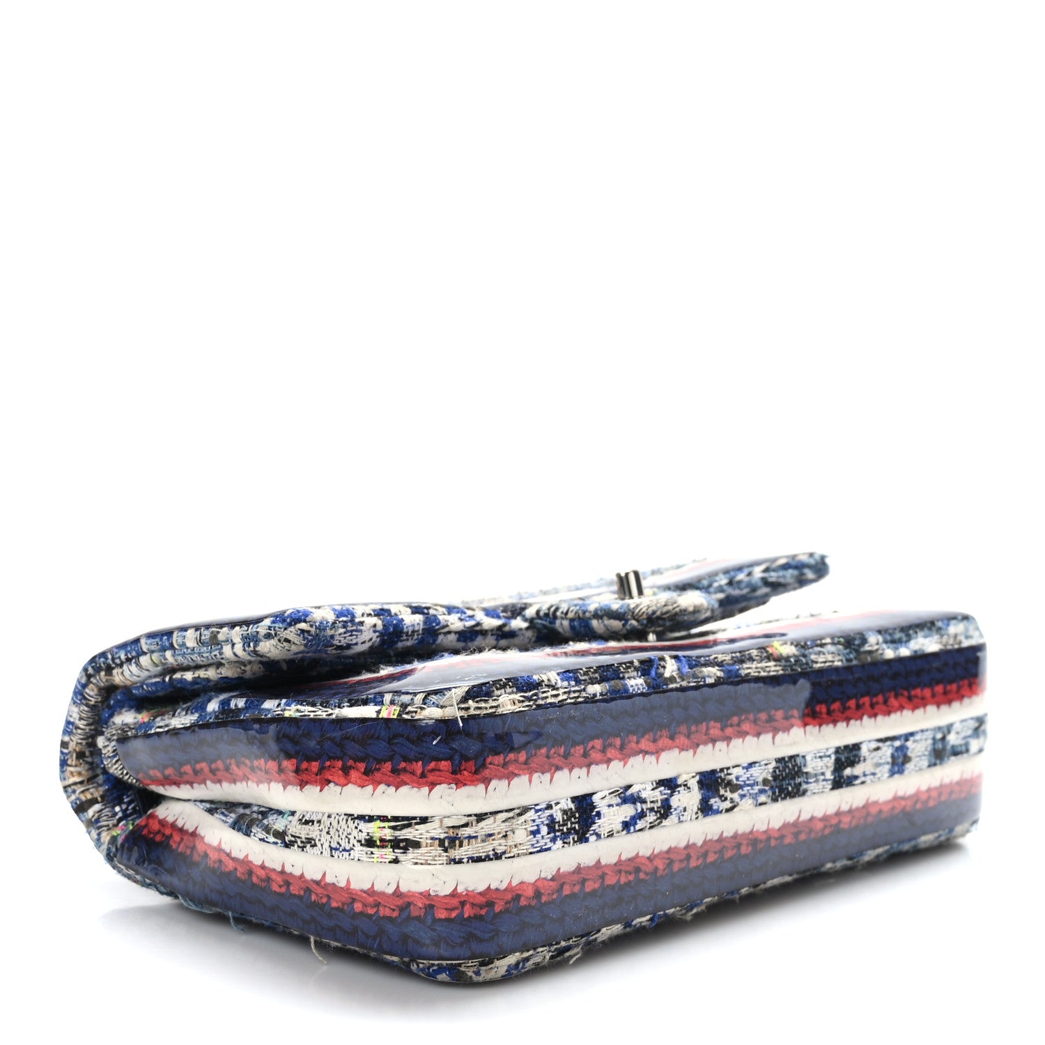Chanel Tweed Silicone Embroidered Medium Double Flap Multicolor 4 of 10