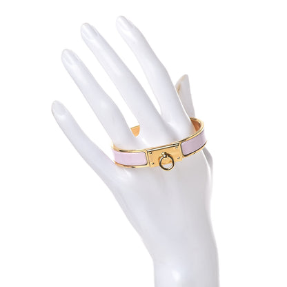 Hermes Enamel Clic Anneau Bracelet PM Rose Dragee 2 of 6