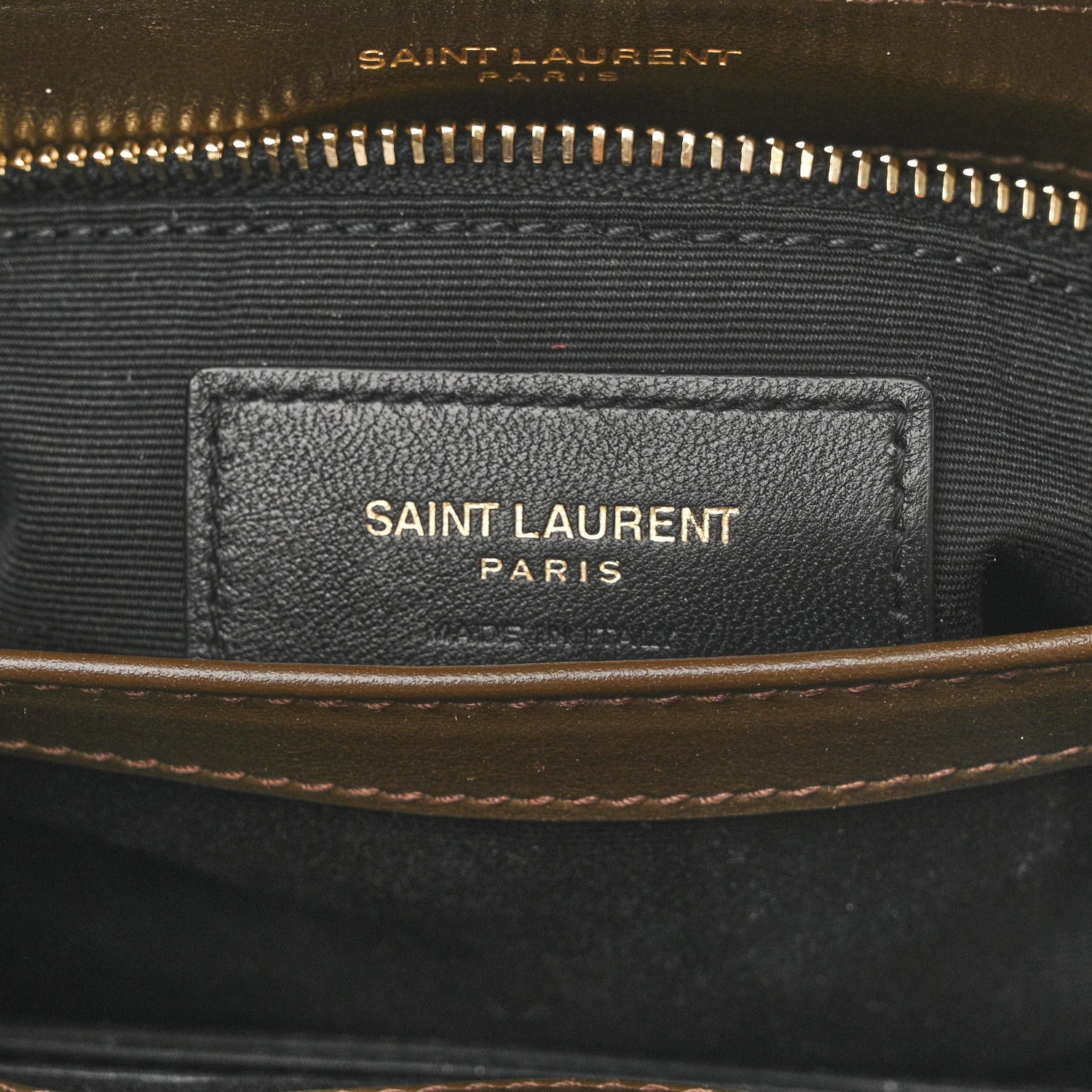 Saint Laurent Calfskin Y Quilted Monogram Toy Loulou Crossbody Bag Soil Brown 7 of 11