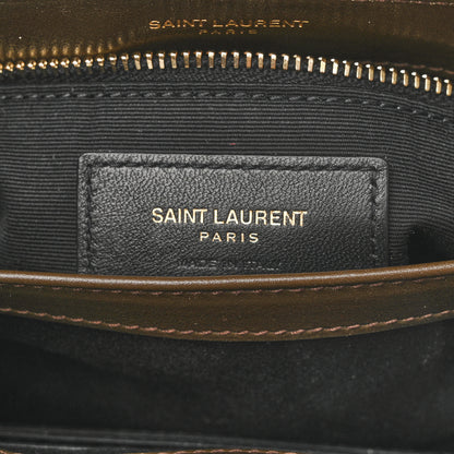 Saint Laurent Calfskin Y Quilted Monogram Toy Loulou Crossbody Bag Soil Brown 7 of 11