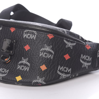 MCM Skyoptic Visetos Small Fursten Belt Bag Diamond Black 8 of 9
