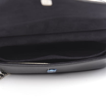 Fendi Shiny Nappa Trapuntata Micro Double Baguette Black 6 of 12