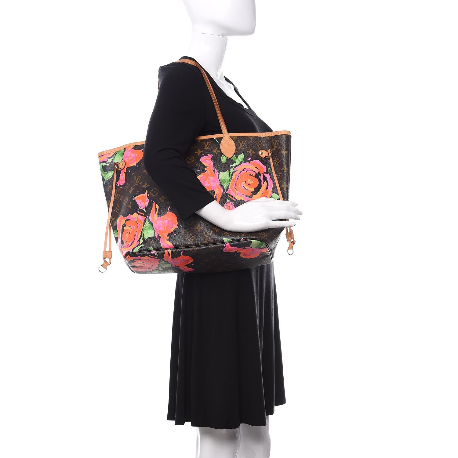 Louis Vuitton Monogram Roses Neverfull MM 2 of 17