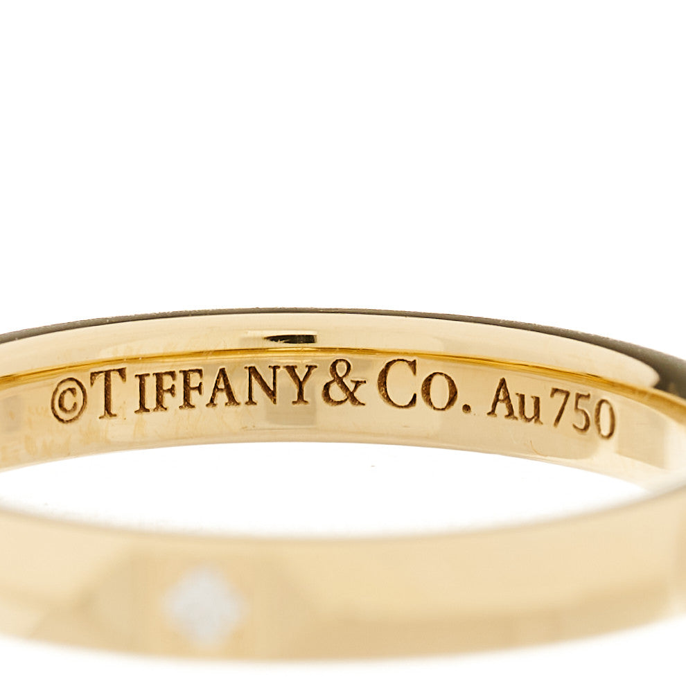 Tiffany 18K Yellow Gold Diamond 2.5mm Tiffany True Band Ring 50 5.5 3 of 3
