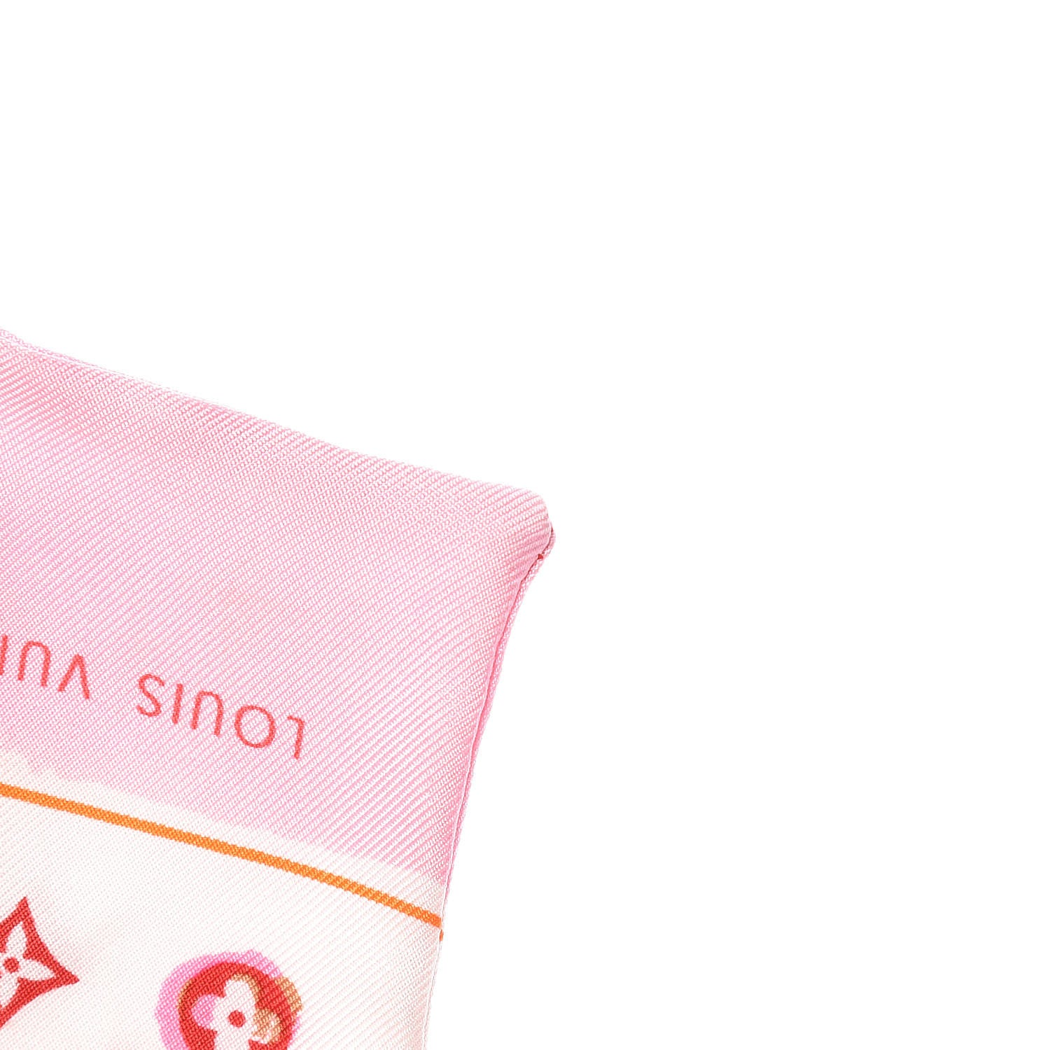 Louis Vuitton Silk Monogram Splash Bandeau Red 6 of 9