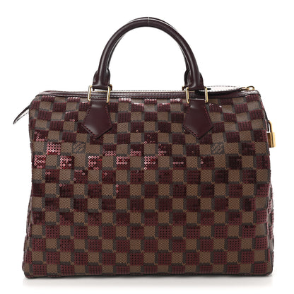 Louis Vuitton Damier Paillettes Speedy 30 Rouge 1 of 10