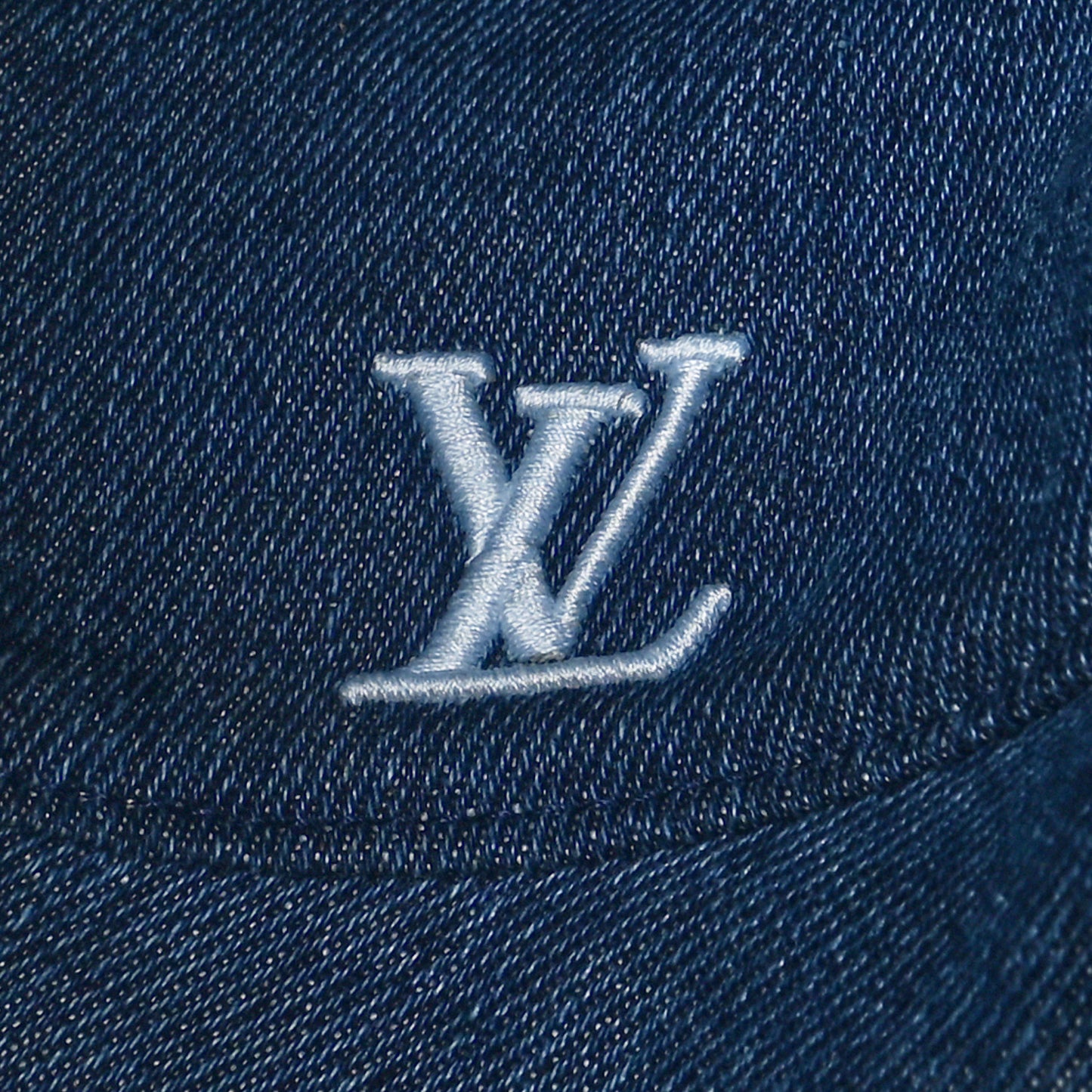 Monogram Denim Reversible Everyday Bucket Hat M Blue