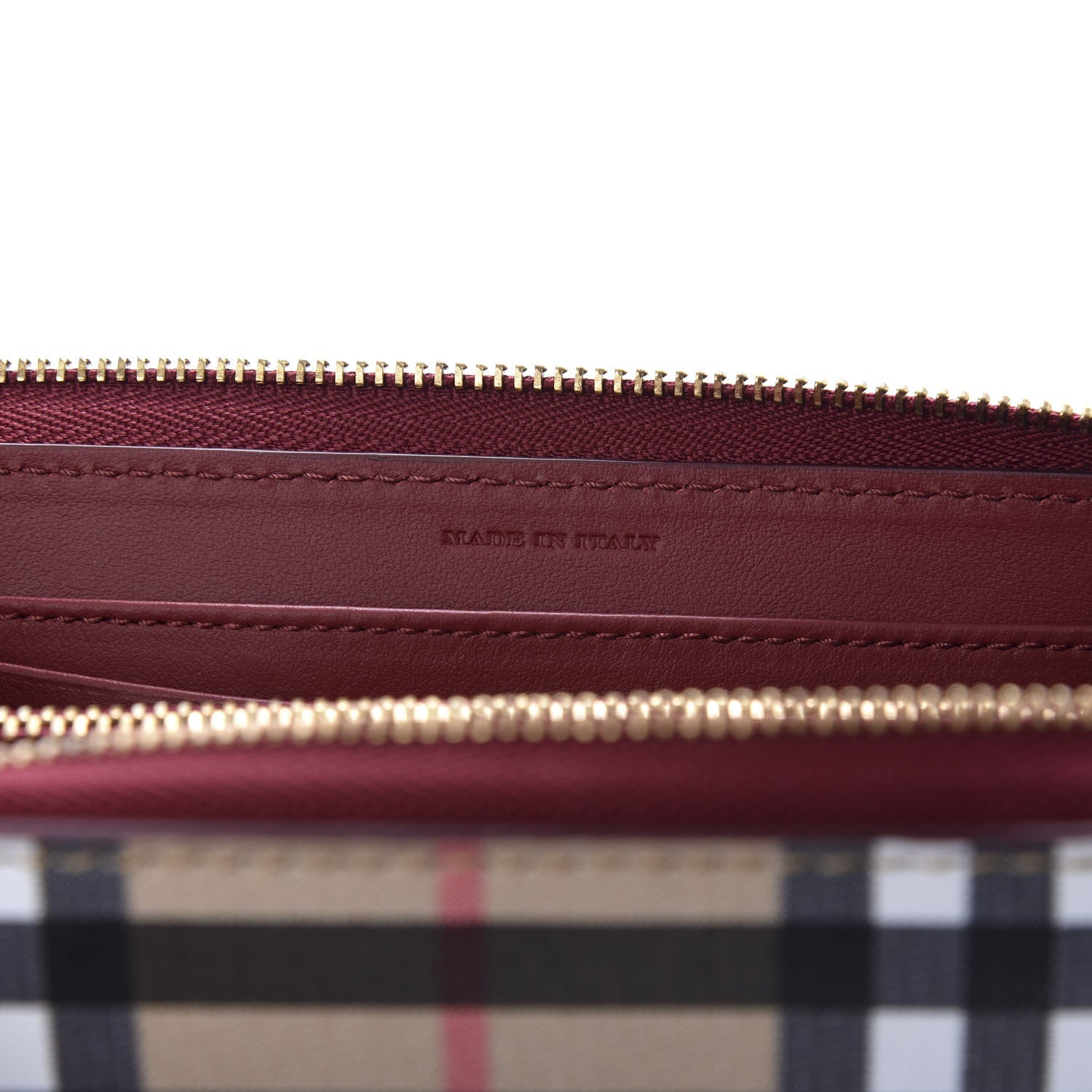 Burberry Vintage Check Elmore Zip Around Wallet Crimson 7 of 7