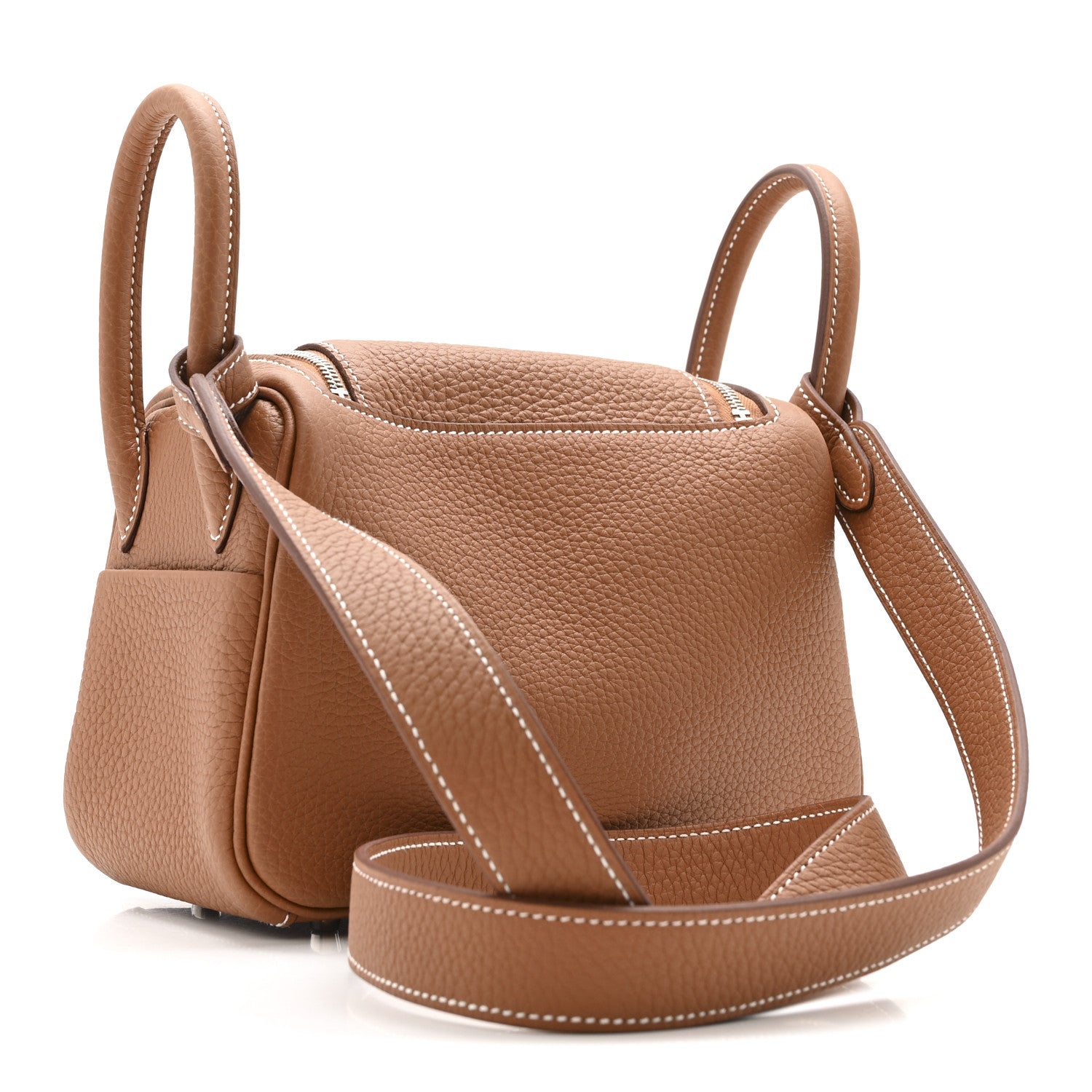 Hermes Taurillon Clemence Mini Lindy 20 Gold 3 of 11