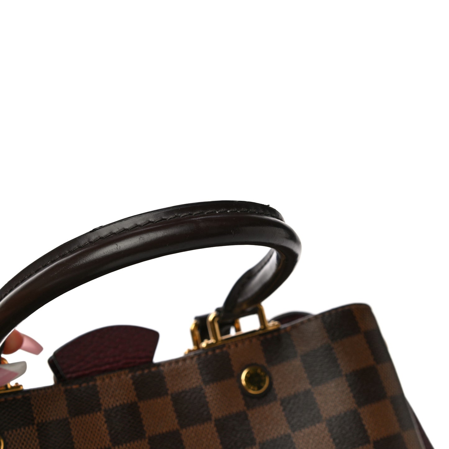 Damier Ebene Cuir Taurillon Brittany Bordeaux