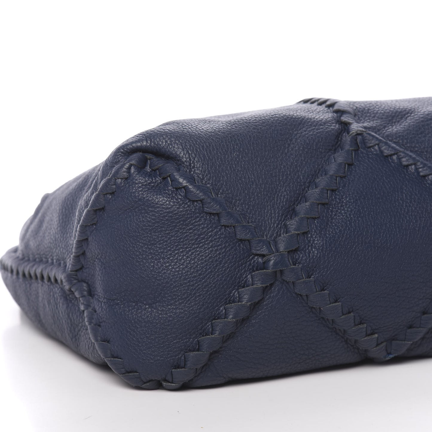 Washed Cervo Deerskin Large Hobo Denim