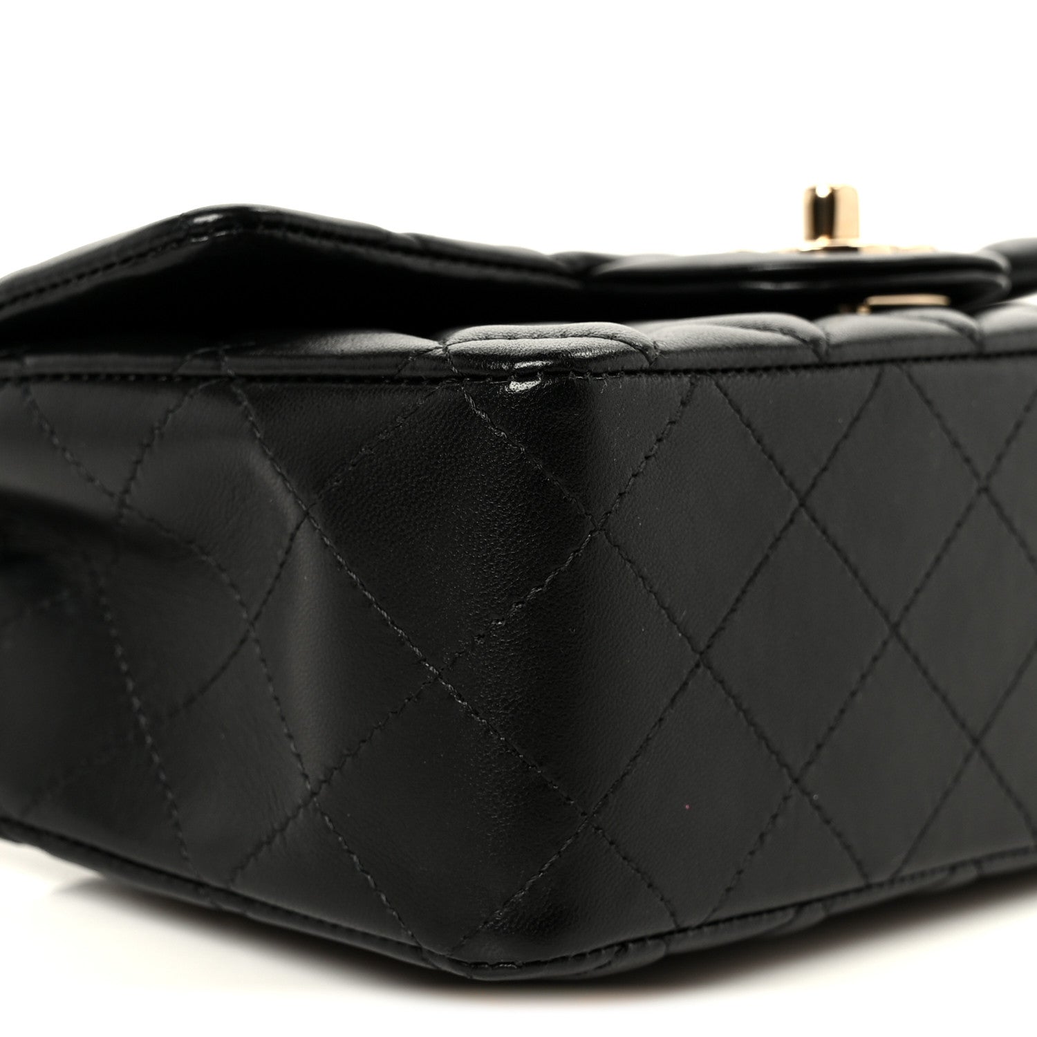 Chanel Lambskin Quilted Mini Rectangular Flap Black 10 of 11