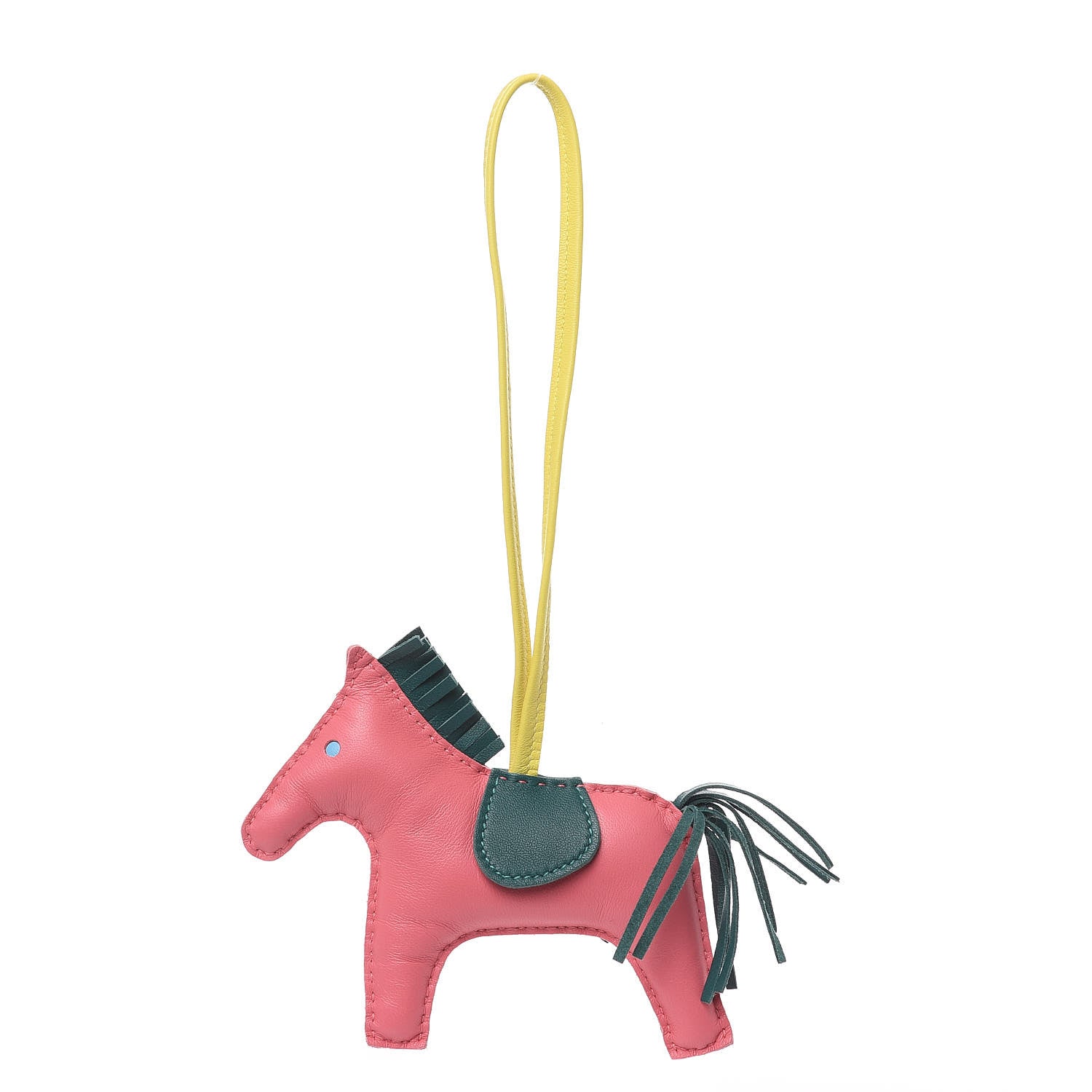 Hermes Milo Lambskin Grigri Rodeo Horse Bag Charm MM Rose Azalee Malachite Lime Celeste 1 of 3