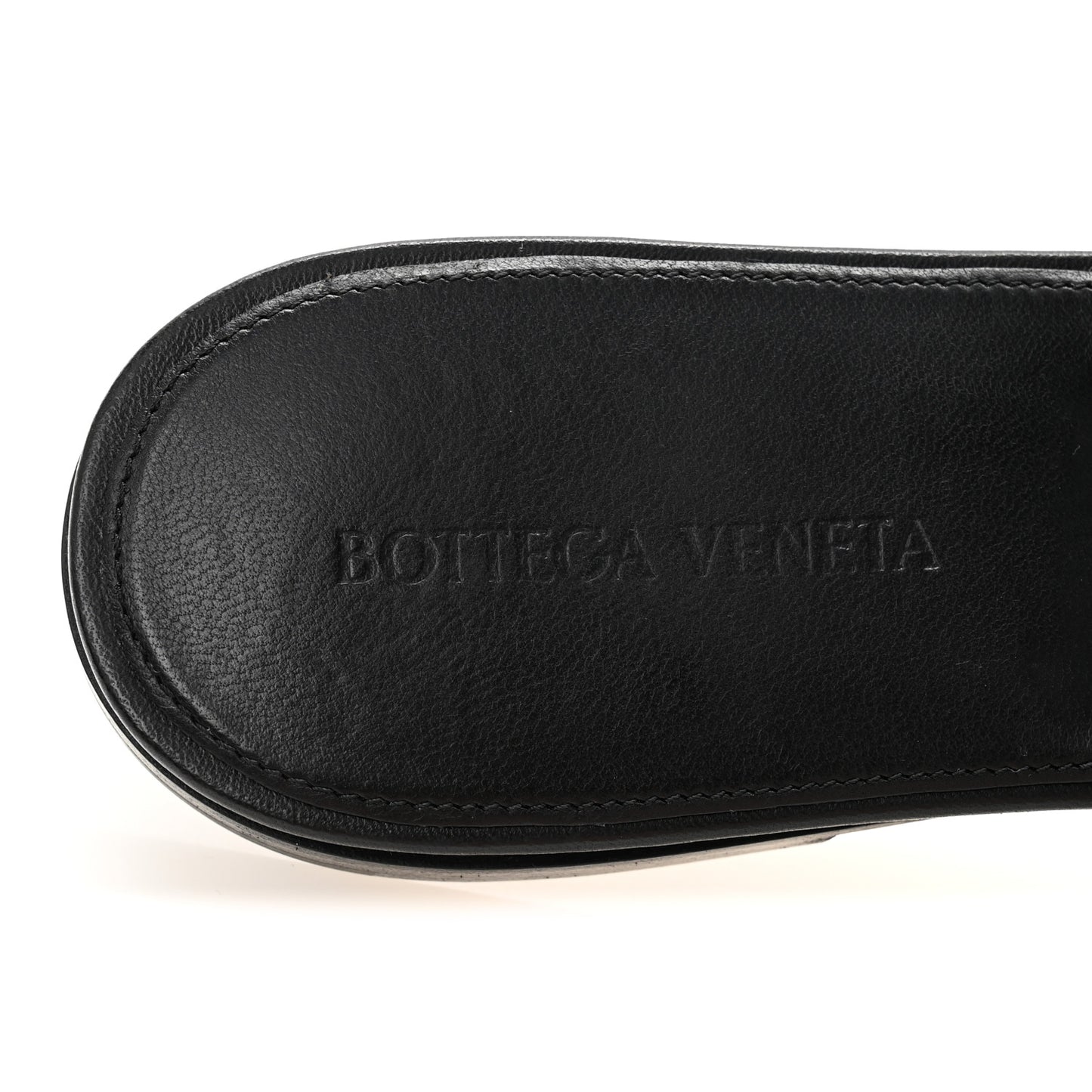 Nappa Maxi Intrecciato Lido Flat Sandals 40 Black