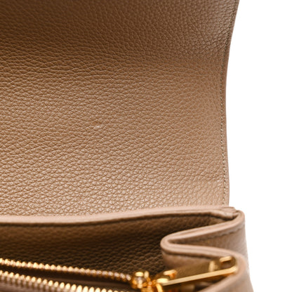 Celine Grained Calfskin Medium 16 Top Handle Bag Beige 11 of 14