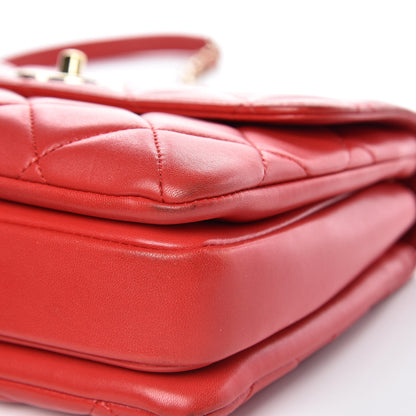 Chanel Lambskin Quilted Small Trendy CC Dual Handle Bag Red 12 of 18